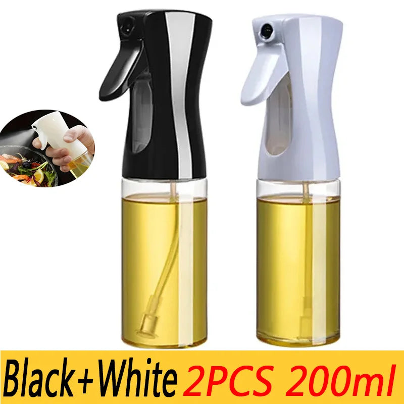 Borrifador de Óleo 200/300/500ml para Churrasco e Cozinha – Spray para Azeite, Garrafa Plástica para Pulverizar Óleo, Frasco Vazio para Vinagre ou Pincel de Óleo.