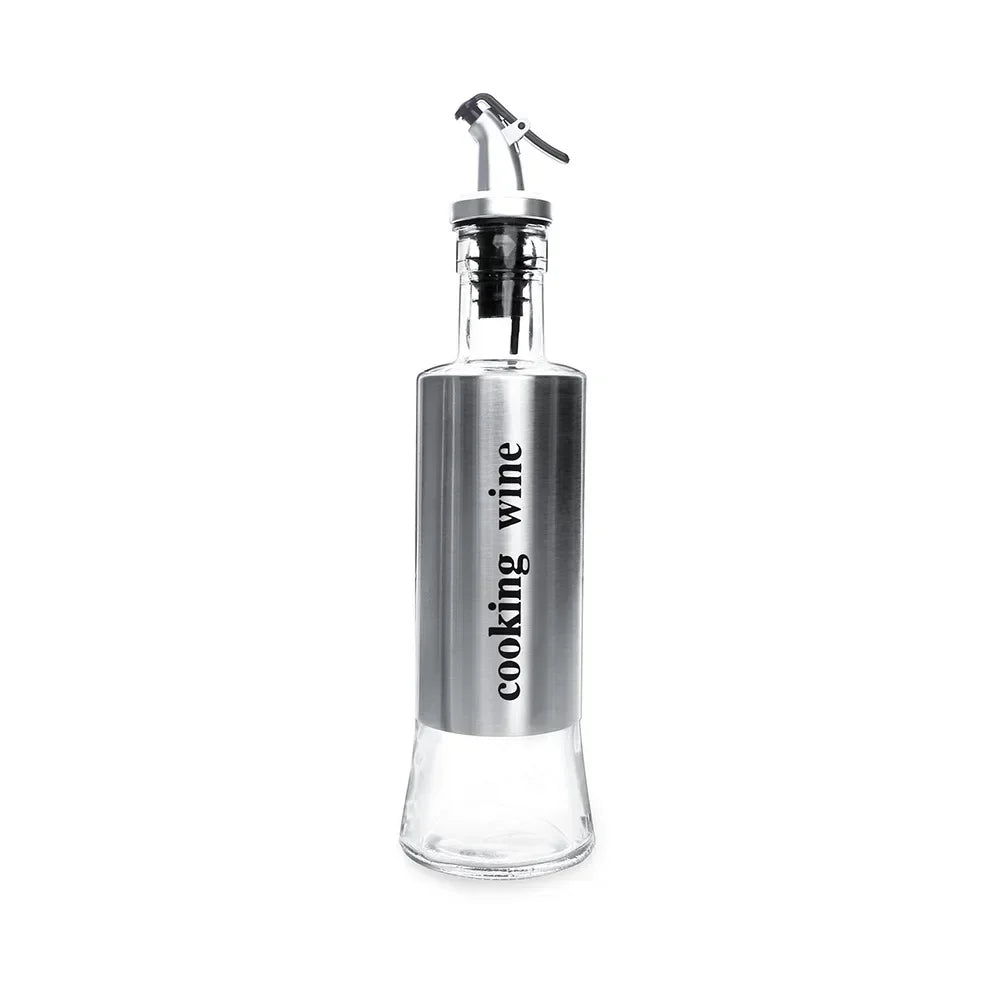 Garrafa de Óleo em Aço Inoxidável Antigotejamento – Dispensador para Molho de Soja, Vinagre e Temperos, Frasco Resistente para Condimentos e Acessórios de Cozinha.