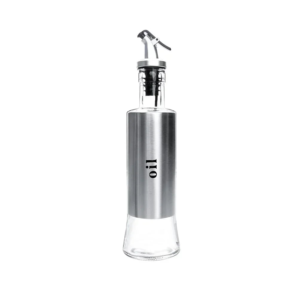 Garrafa de Óleo em Aço Inoxidável Antigotejamento – Dispensador para Molho de Soja, Vinagre e Temperos, Frasco Resistente para Condimentos e Acessórios de Cozinha.