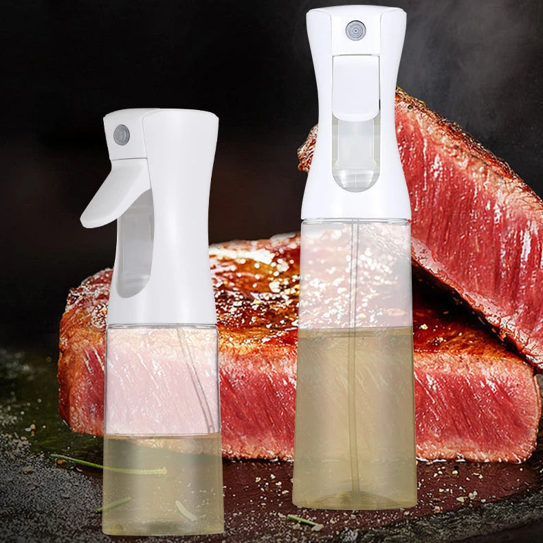 Borrifador de Óleo 200/300/500ml para Churrasco e Cozinha – Spray para Azeite, Garrafa Plástica para Pulverizar Óleo, Frasco Vazio para Vinagre ou Pincel de Óleo.
