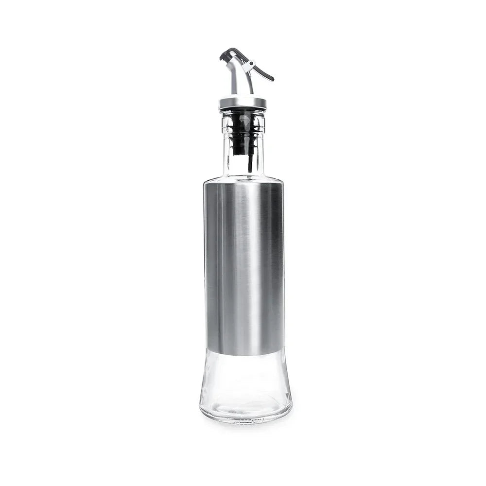 Garrafa de Óleo em Aço Inoxidável Antigotejamento – Dispensador para Molho de Soja, Vinagre e Temperos, Frasco Resistente para Condimentos e Acessórios de Cozinha.