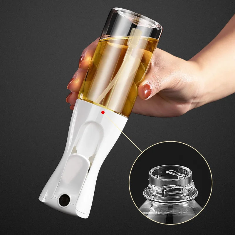 Borrifador de Óleo 200/300/500ml para Churrasco e Cozinha – Spray para Azeite, Garrafa Plástica para Pulverizar Óleo, Frasco Vazio para Vinagre ou Pincel de Óleo.