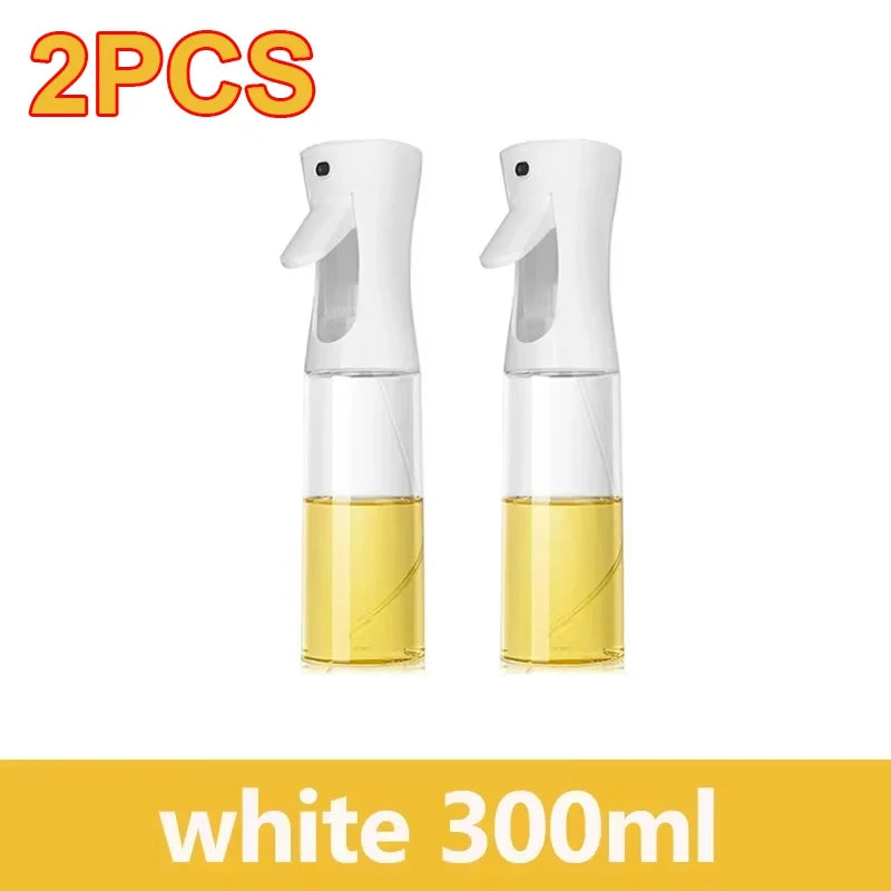 Borrifador de Óleo 200/300/500ml para Churrasco e Cozinha – Spray para Azeite, Garrafa Plástica para Pulverizar Óleo, Frasco Vazio para Vinagre ou Pincel de Óleo.