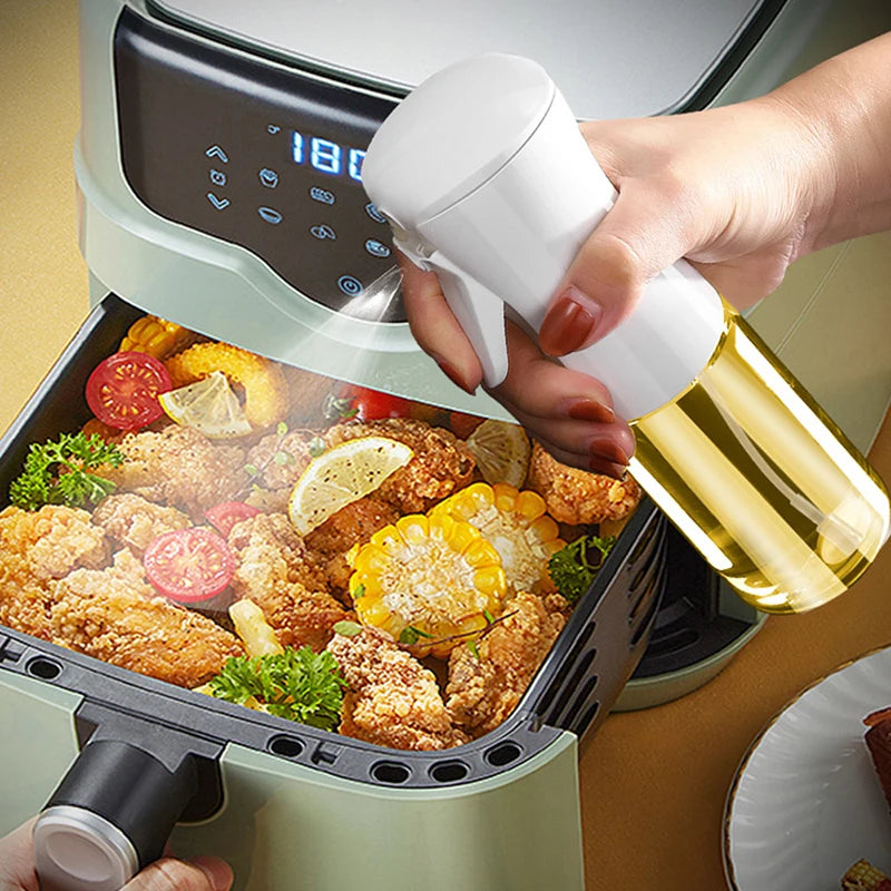 Borrifador de Óleo 200/300/500ml para Churrasco e Cozinha – Spray para Azeite, Garrafa Plástica para Pulverizar Óleo, Frasco Vazio para Vinagre ou Pincel de Óleo.