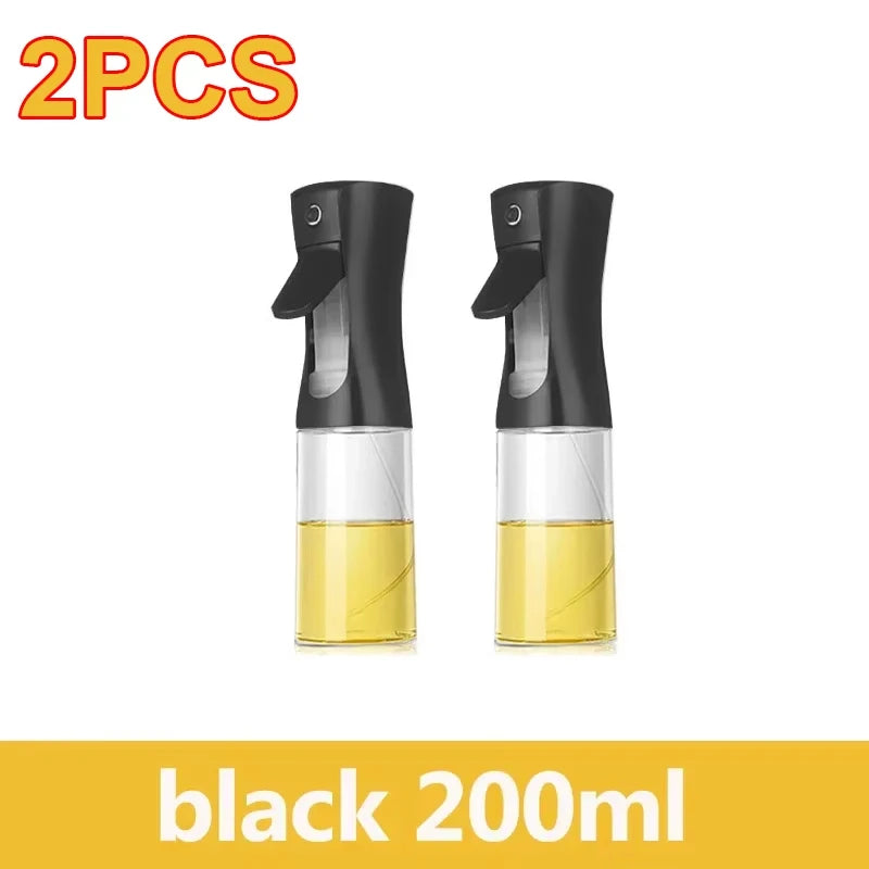 Borrifador de Óleo 200/300/500ml para Churrasco e Cozinha – Spray para Azeite, Garrafa Plástica para Pulverizar Óleo, Frasco Vazio para Vinagre ou Pincel de Óleo.