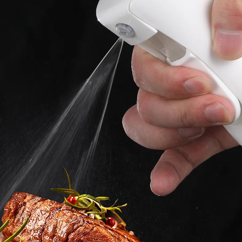Borrifador de Óleo 200/300/500ml para Churrasco e Cozinha – Spray para Azeite, Garrafa Plástica para Pulverizar Óleo, Frasco Vazio para Vinagre ou Pincel de Óleo.