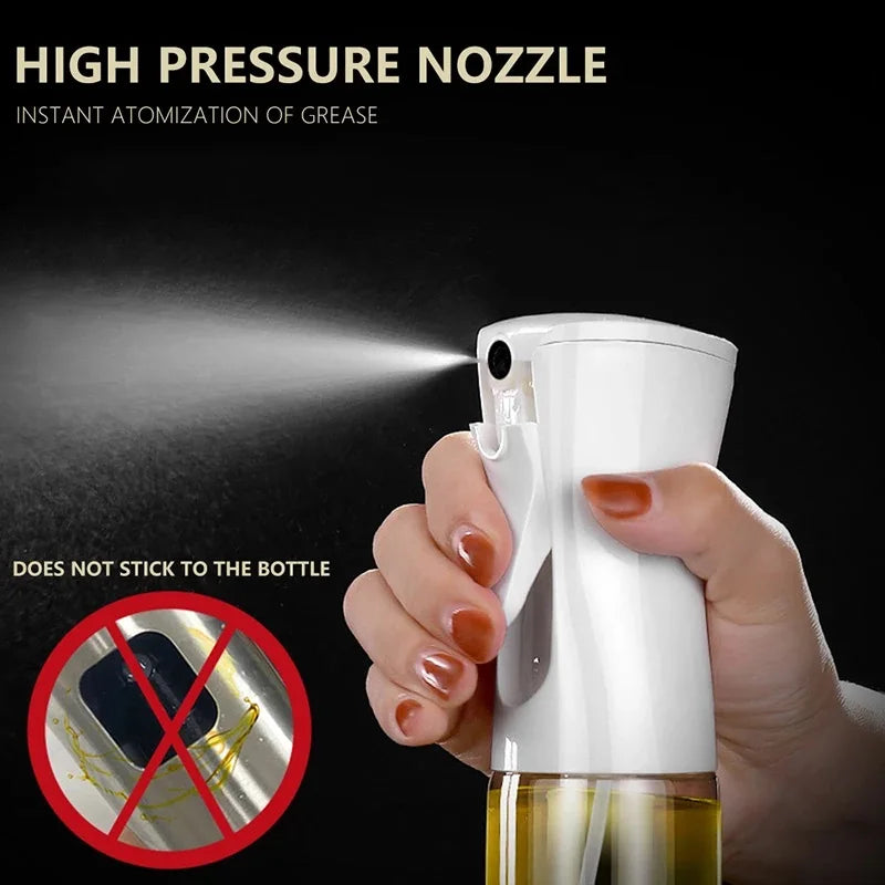 Borrifador de Óleo 200/300/500ml para Churrasco e Cozinha – Spray para Azeite, Garrafa Plástica para Pulverizar Óleo, Frasco Vazio para Vinagre ou Pincel de Óleo.