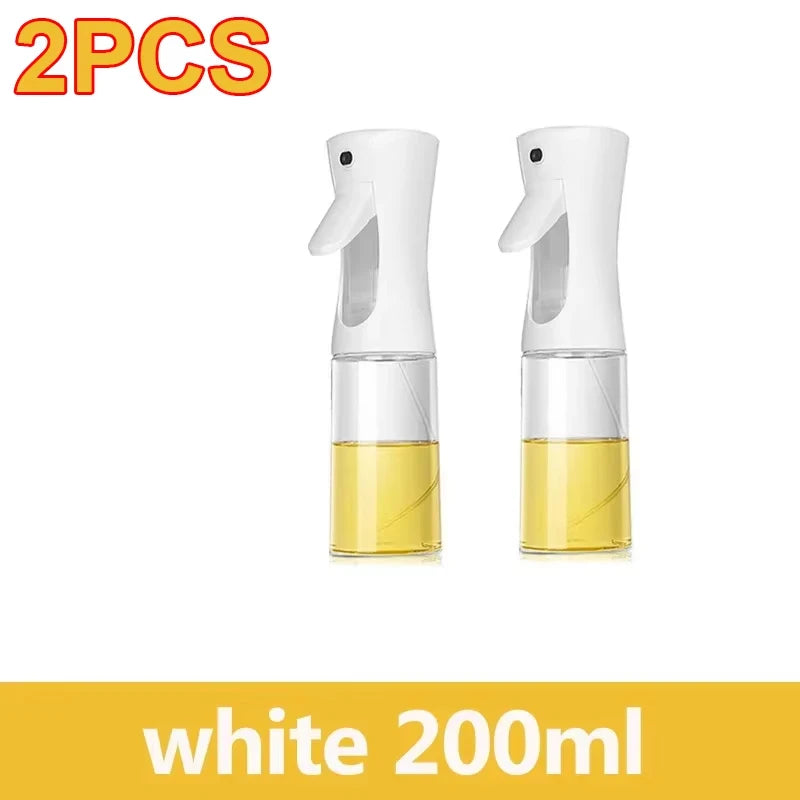 Borrifador de Óleo 200/300/500ml para Churrasco e Cozinha – Spray para Azeite, Garrafa Plástica para Pulverizar Óleo, Frasco Vazio para Vinagre ou Pincel de Óleo.