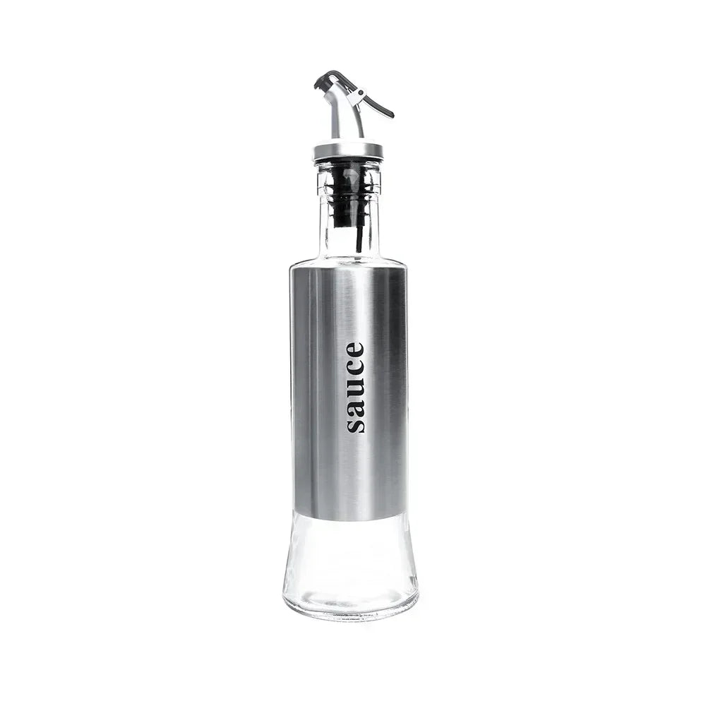 Garrafa de Óleo em Aço Inoxidável Antigotejamento – Dispensador para Molho de Soja, Vinagre e Temperos, Frasco Resistente para Condimentos e Acessórios de Cozinha.