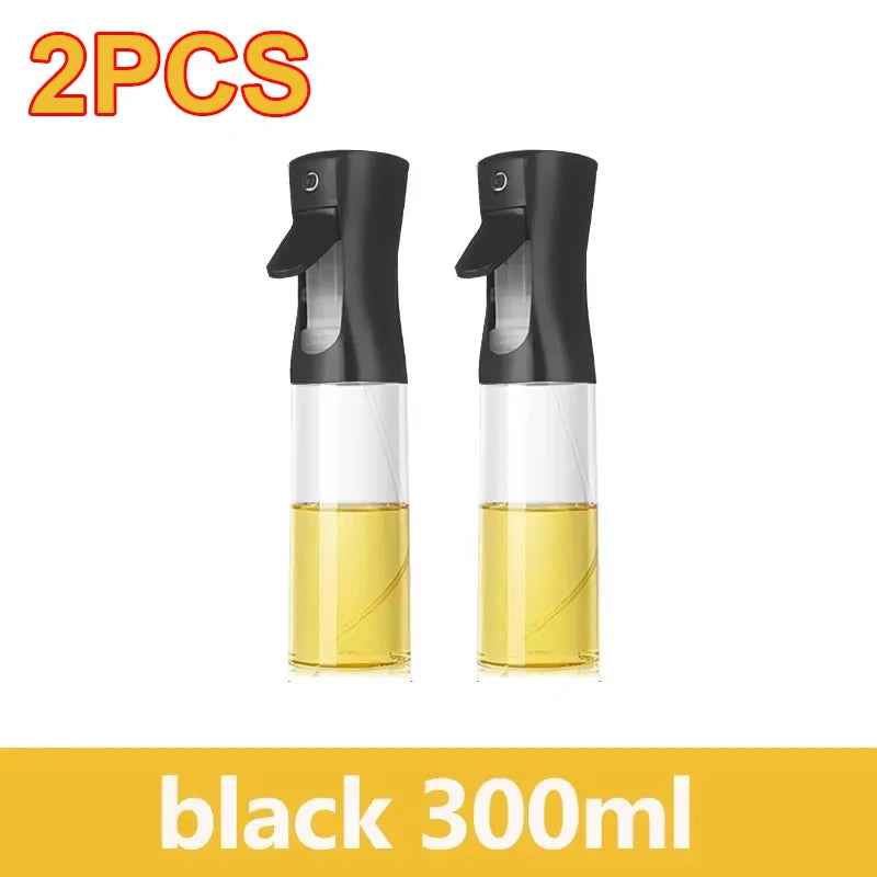 Borrifador de Óleo 200/300/500ml para Churrasco e Cozinha – Spray para Azeite, Garrafa Plástica para Pulverizar Óleo, Frasco Vazio para Vinagre ou Pincel de Óleo.