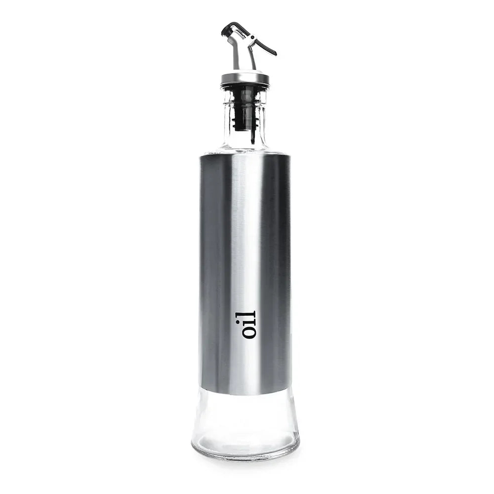 Garrafa de Óleo em Aço Inoxidável Antigotejamento – Dispensador para Molho de Soja, Vinagre e Temperos, Frasco Resistente para Condimentos e Acessórios de Cozinha.